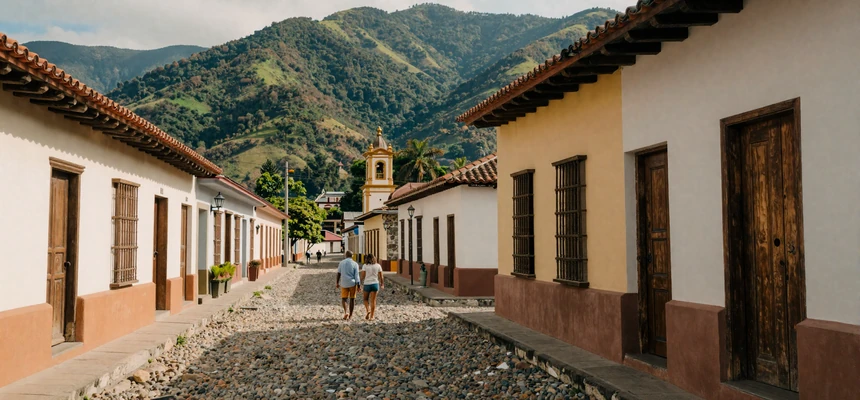 Charming colonial street in Comayagua Honduras, a romantic destination for dating Honduran women